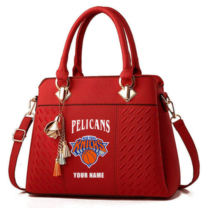 LIMITED EDITION - NEW CUSTOMIZED NBA04 NY NEW YORK KNICKS WOMEN'S HANDBAGS MULTICOLOR