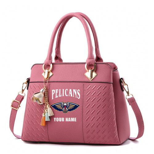 LIMITED EDITION - NEW CUSTOMIZED NBA30 NO NEW ORLEANS PELICANS WOMEN'S HANDBAGS MULTICOLOR