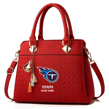 LIMITED EDITION - NEW CUSTOMIZED NFL31 TST TENNESSEE TITANS HANDBAG IN MULTIPLE COLORS