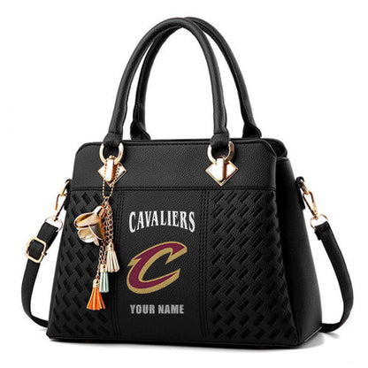 LIMITED EDITION - NEW CUSTOMIZED NBA02 CC CLEVELAND CAVALIERS WOMEN'S HANDBAGS MULTICOLOR
