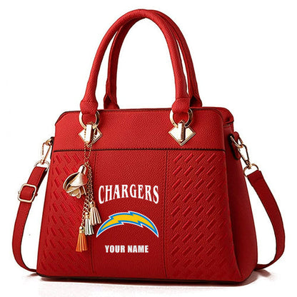 LIMITED EDITION - NEW CUSTOMIZED NFL09 LAC LOS ANGELES CHARGERS HANDBAG IN MULTIPLE COLORS