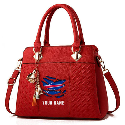 LIMITED EDITION - NEW CUSTOMIZED NFL03 BFB BUFFALO BILLS HANDBAG IN MULTIPLE COLORS