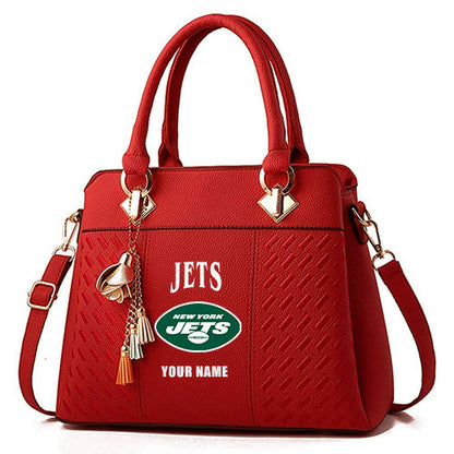 LIMITED EDITION - NEW CUSTOMIZED NFL25 NYJ NEW YORK JETS HANDBAG IN MULTIPLE COLORS