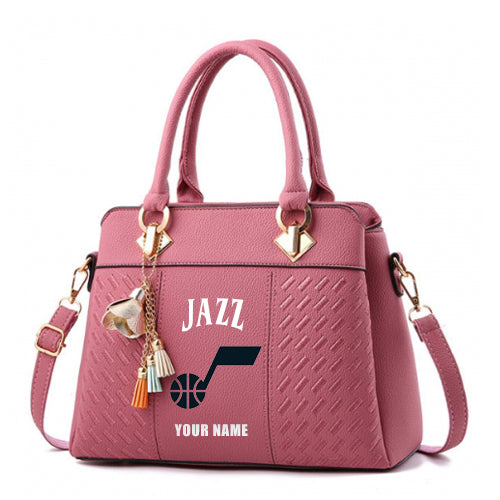 LIMITED EDITION - NEW CUSTOMIZED NBA29 UJ UTAH JAZZ WOMEN'S HANDBAGS MULTICOLOR