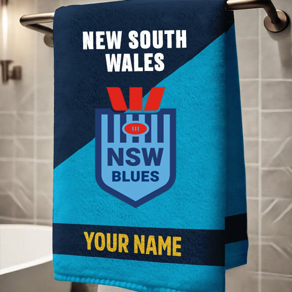 LIMITED EDITION - NEW 19 NSW PERSONALIZED BATH TOWEL GIFT FOR FANS