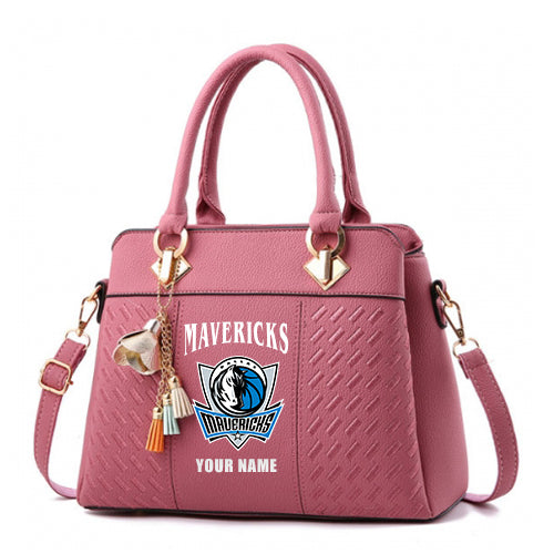LIMITED EDITION - NEW CUSTOMIZED NBA18 DM DALLAS MAVERICKS WOMEN'S HANDBAGS MULTICOLOR