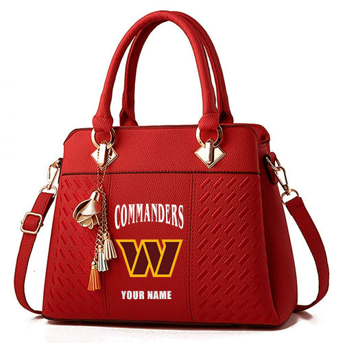 LIMITED EDITION - NEW CUSTOMIZED NFL12 WTC WASHINGTON COMMANDERS HANDBAG IN MULTIPLE COLORS