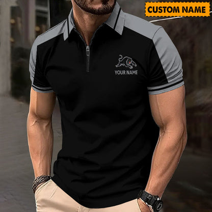 LIMITED EDITION - NEW 02 PPT PERSONALIZED ZIP POLO SHIRT GIFT FOR FANS