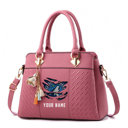 LIMITED EDITION - NEW CUSTOMIZED NBA05 MT MINNESOTA TIMBERWOLVES WOMEN'S HANDBAGS MULTICOLOR