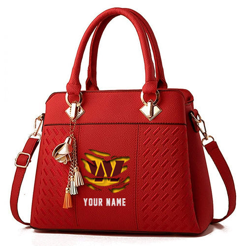LIMITED EDITION - NEW CUSTOMIZED NFL12 WTC WASHINGTON COMMANDERS HANDBAG IN MULTIPLE COLORS