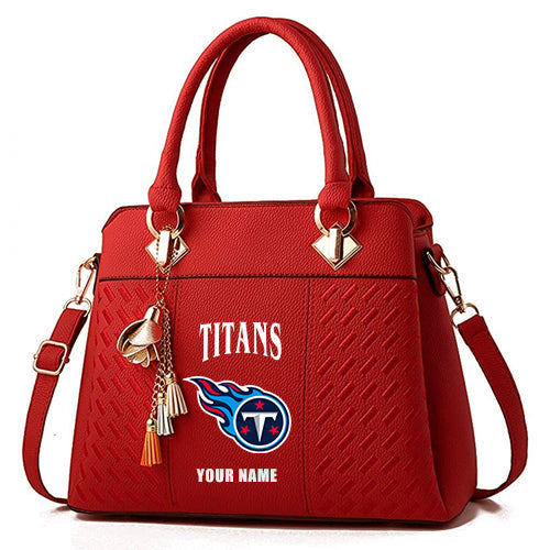 LIMITED EDITION - NEW CUSTOMIZED NFL31 TST TENNESSEE TITANS HANDBAG IN MULTIPLE COLORS