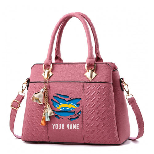 LIMITED EDITION - NEW CUSTOMIZED NFL09 LAC LOS ANGELES CHARGERS HANDBAG IN MULTIPLE COLORS