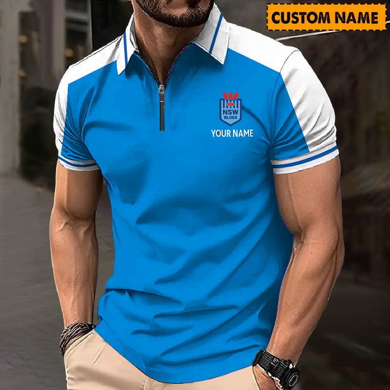 LIMITED EDITION - NEW 19 NSW PERSONALIZED ZIP POLO SHIRT GIFT FOR FANS