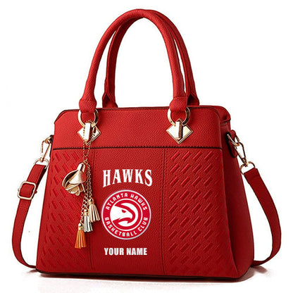 LIMITED EDITION - NEW CUSTOMIZED NBA17 AH ATLANTA HAWKS WOMEN'S HANDBAGS MULTICOLOR