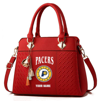 LIMITED EDITION - NEW CUSTOMIZED NBA06 IP INDIANA PACERS WOMEN'S HANDBAGS MULTICOLOR