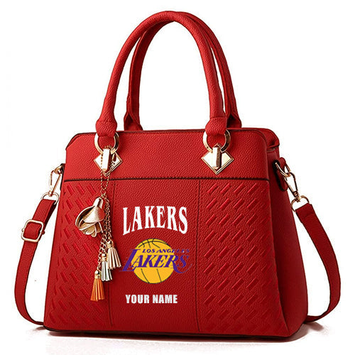 LIMITED EDITION - NEW CUSTOMIZED NBA09 LL LOS ANGELES LAKERS WOMEN'S HANDBAGS MULTICOLOR