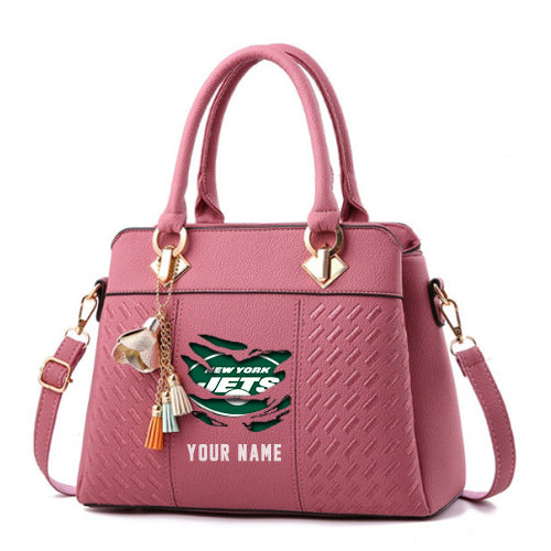 LIMITED EDITION - NEW CUSTOMIZED NFL25 NYJ NEW YORK JETS HANDBAG IN MULTIPLE COLORS