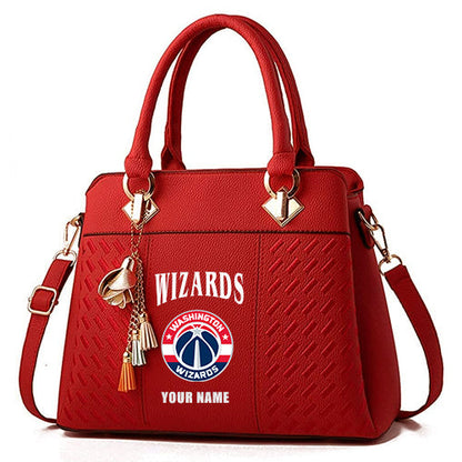LIMITED EDITION - NEW CUSTOMIZED NBA28 WW WASHINGTON WIZARDS WOMEN'S HANDBAGS MULTICOLOR