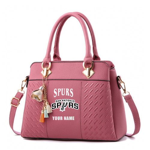 LIMITED EDITION - NEW CUSTOMIZED NBA23 SA SAN ANTONIO SPURS WOMEN'S HANDBAGS MULTICOLOR