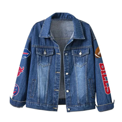 LIMITED EDITION - NEW PREMIUM NFL03 BFB BUFFALO BILLS DENIM JACKET