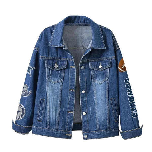 LIMITED EDITION - NEW PREMIUM NFL21 DCB DALLAS COWBOYS DENIM JACKET
