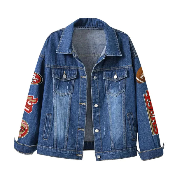 LIMITED EDITION - NEW PREMIUM NFL11 SF49 SAN FRANCISCO 49ERS DENIM JACKET