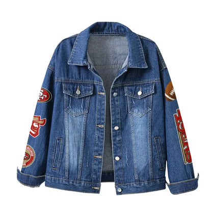 LIMITED EDITION - NEW PREMIUM NFL11 SF49 SAN FRANCISCO 49ERS DENIM JACKET