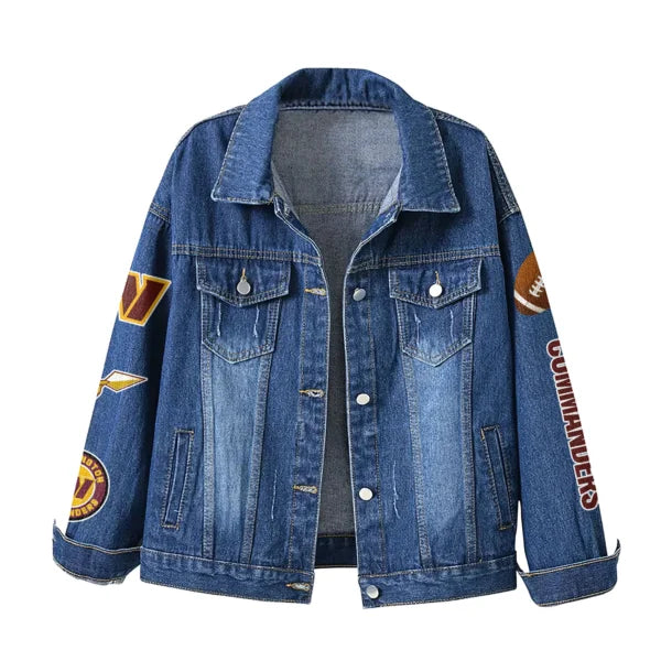 LIMITED EDITION - NEW PREMIUM NFL12 WTC WASHINGTON COMMANDERS DENIM JACKET