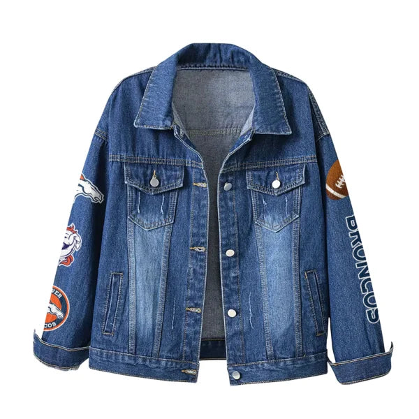 LIMITED EDITION - NEW PREMIUM NFL13 DVB DENVER BRONCOS DENIM JACKET