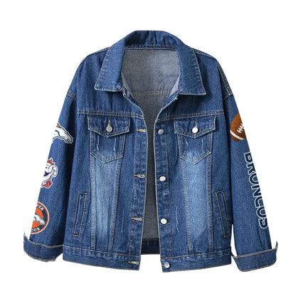 LIMITED EDITION - NEW PREMIUM NFL13 DVB DENVER BRONCOS DENIM JACKET