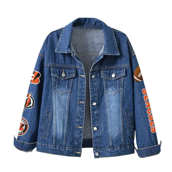 LIMITED EDITION - NEW PREMIUM NFL16 CCB CINCINNATI BENGALS DENIM JACKET