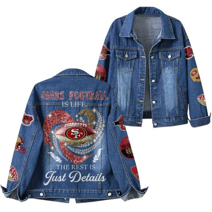 LIMITED EDITION - NEW PREMIUM NFL11 SF49 SAN FRANCISCO 49ERS DENIM JACKET