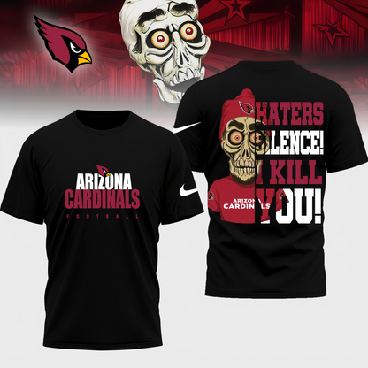 LIMITED EDITION - NEW CUSTOMIZED NFL20 ARIZONA CARDINALS HATERS SILENCE I KILL YOU SHIRT