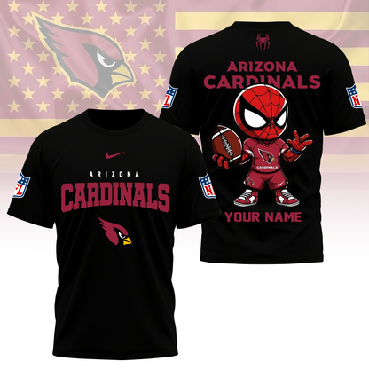 LIMITED EDITION - NEW CUSTOMIZED NFL20 ARC ARIZONA CARDINALS SPIDER HERO 3D SHIRT