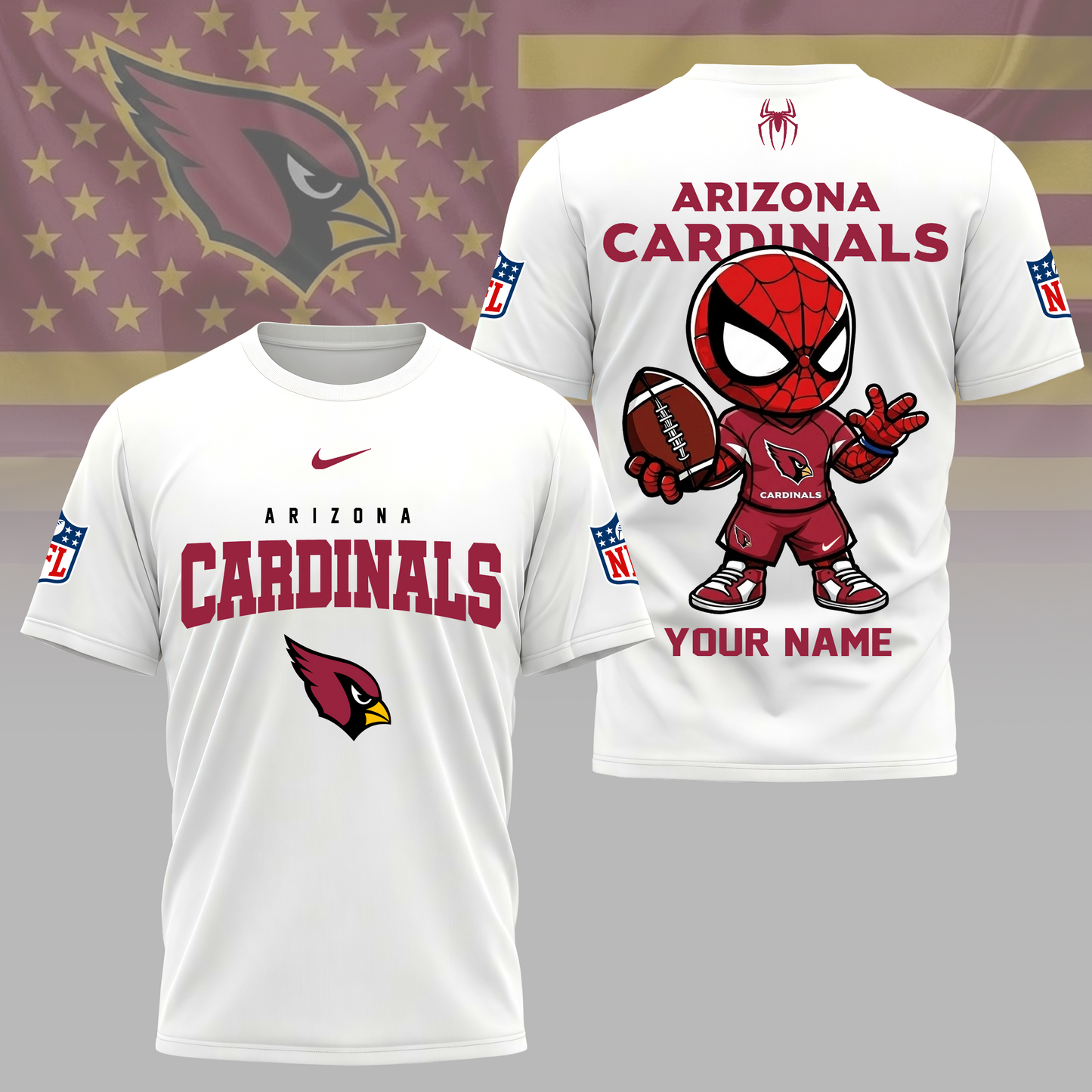 LIMITED EDITION - NEW CUSTOMIZED NFL20 ARC ARIZONA CARDINALS SPIDER HERO 3D SHIRT
