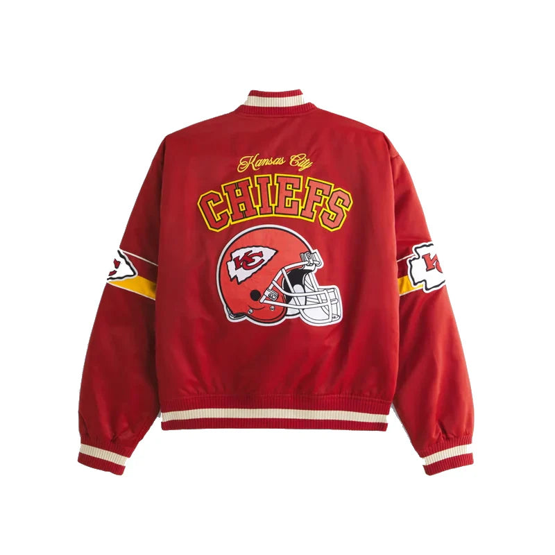 LIMITED EDITION - NEW PREMIUM NFL01 KCC KANSAS CITY CHIEFS SATIN VARSITY JACKET