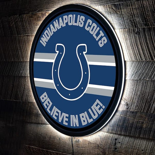 LIMITED EDITION - NEW PREMIUM NFL17 IDC INDIANAPOLIS COLTS LED LIGHT WALL DECOR
