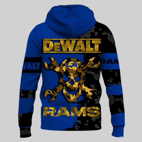 LIMITED EDITION - NEW CUSTOMIZED NFL22 LAR LOS ANGELES RAMS DEWALT UNISEX T-SHIRT, POLO, HOODIE & JACKETS