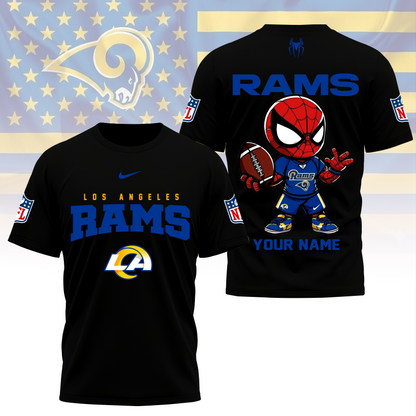 LIMITED EDITION - NEW CUSTOMIZED NFL22 LAR LOS ANGELES RAMS SPIDER HERO 3D SHIRT