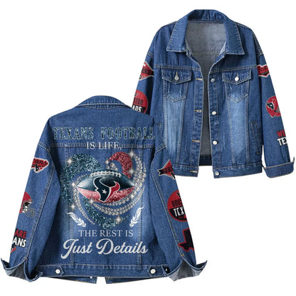 LIMITED EDITION - NEW PREMIUM NFL15 HTT HOUSTON TEXANS DENIM JACKET