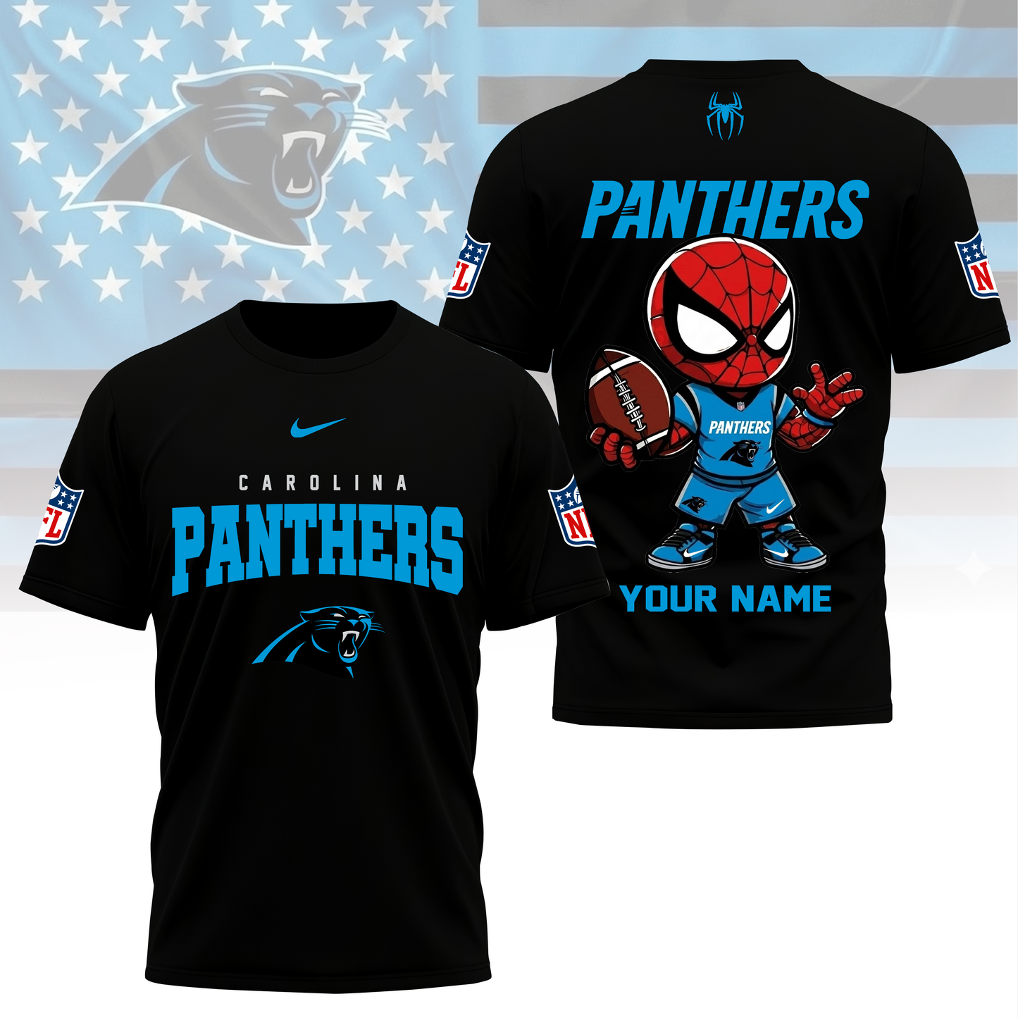 LIMITED EDITION - NEW CUSTOMIZED NFL23 CLP CAROLINA PANTHERS SPIDER HERO 3D SHIRT