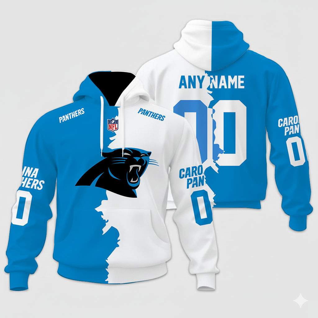 LIMITED EDITION - NEW CUSTOMIZED NFL23 CLP CAROLINA PANTHERS HOME MIX AWAY T-SHIRT, POLO, HOODIE & JACKETS