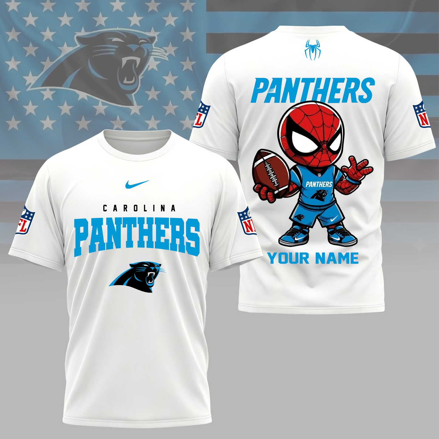 LIMITED EDITION - NEW CUSTOMIZED NFL23 CLP CAROLINA PANTHERS SPIDER HERO 3D SHIRT