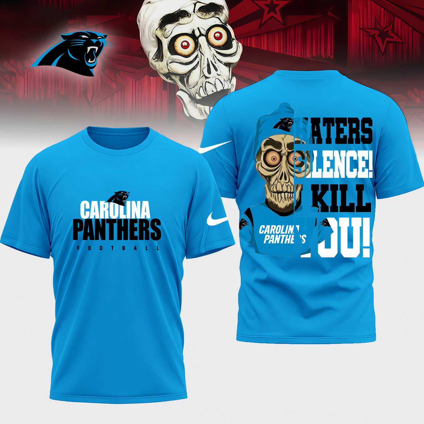 LIMITED EDITION - NEW CUSTOMIZED NFL23 CLP CAROLINA PANTHERS HATERS SILENCE I KILL YOU SHIRT