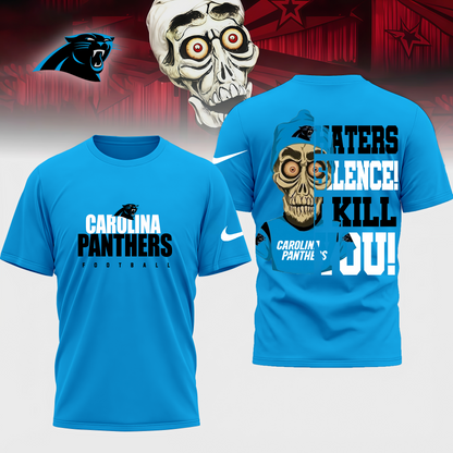 LIMITED EDITION - NEW CUSTOMIZED NFL23 CLP CAROLINA PANTHERS HATERS SILENCE I KILL YOU SHIRT