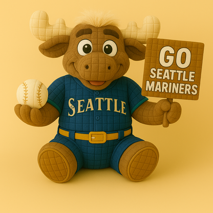 LIMITED EDITION - MLB 12 SMN SEATTLE MARINERS HANDMADE CROCHET