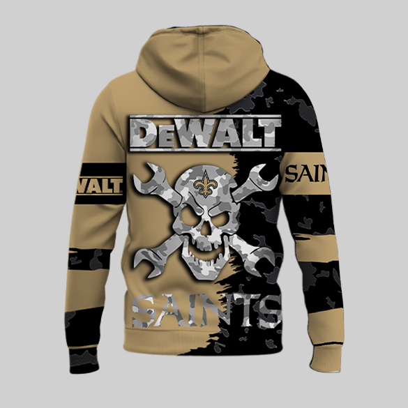 LIMITED EDITION - NEW CUSTOMIZED NFL24 NOS NEW ORLEANS SAINTS DEWALT UNISEX T-SHIRT, POLO, HOODIE & JACKETS