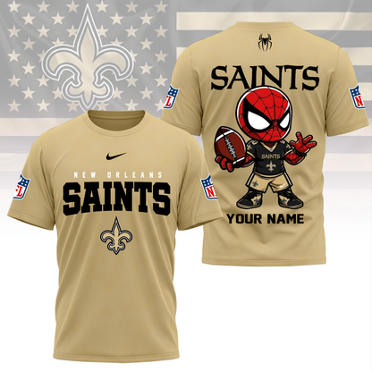 LIMITED EDITION - NEW CUSTOMIZED NFL24 NOS NEW ORLEANS SAINTS SPIDER HERO 3D SHIRT