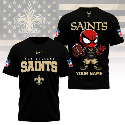 LIMITED EDITION - NEW CUSTOMIZED NFL24 NOS NEW ORLEANS SAINTS SPIDER HERO 3D SHIRT