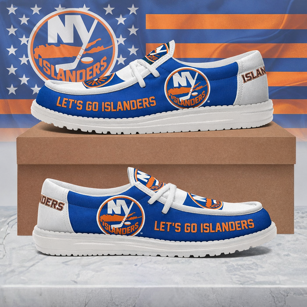 LIMITED EDITION - NEW CUSTOMIZED NHL25 NYI NEW YORK ISLANDERS LOAFER SHOES